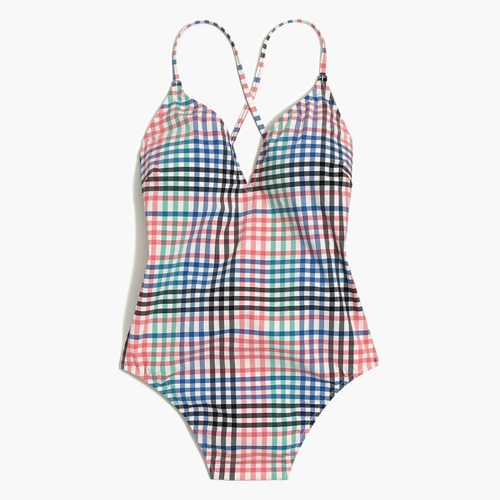 J. CREW Tie Back Swimsuit